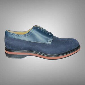 Hermes New Max Navy Nubuck And Veal Leather Derby Shoes EU Size 44 Box Bags